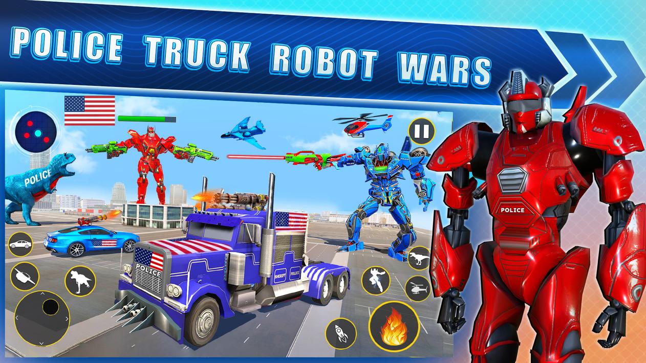 Police Truck Robot Game – Dino