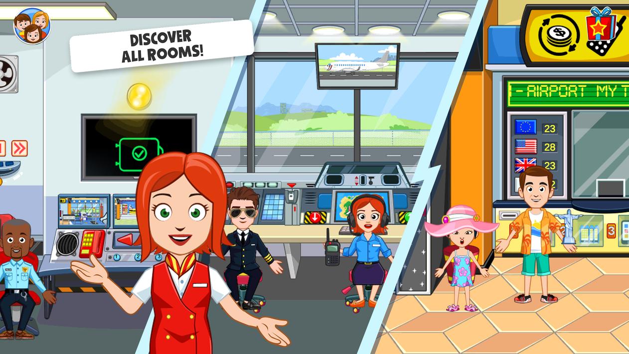 My Town Airport games for kids