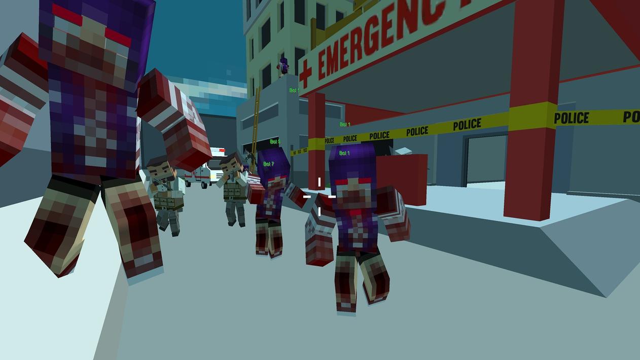 Blocky Combat Swat Zombie 1