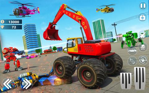 Monster Crane robot Car Games