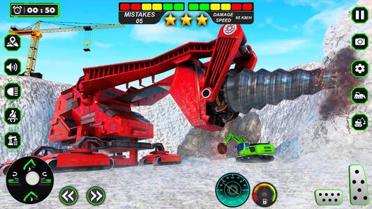 Snow Excavator Simulator Games