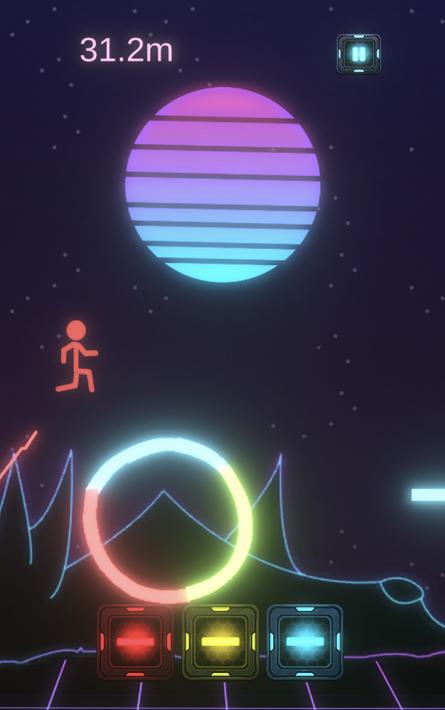 Neon Stickman Draw Runner