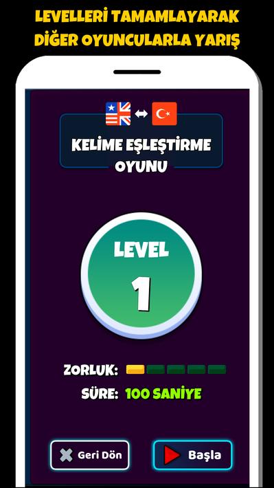 İngilizce Kelime Öğrenme Oyunu