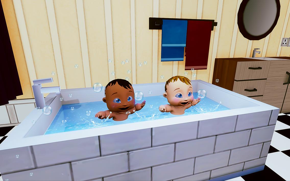 Twins Cute Baby Simulator Game