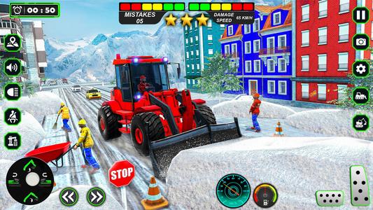 Snow Excavator Simulator Games