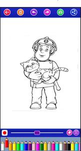 Firefighter Coloring Book : Sa