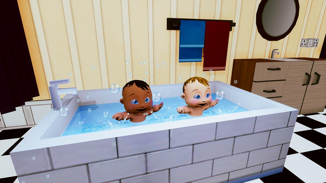 Twins Cute Baby Simulator Game