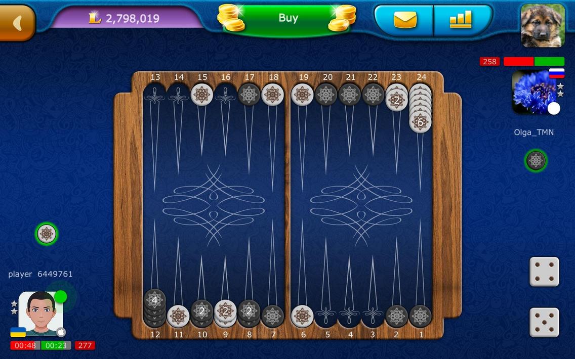 Backgammon LiveGames online