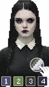 Wednesday Addams Pixel Art