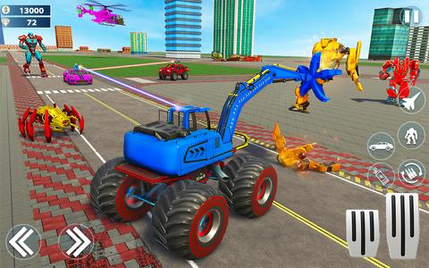 Monster Crane robot Car Games