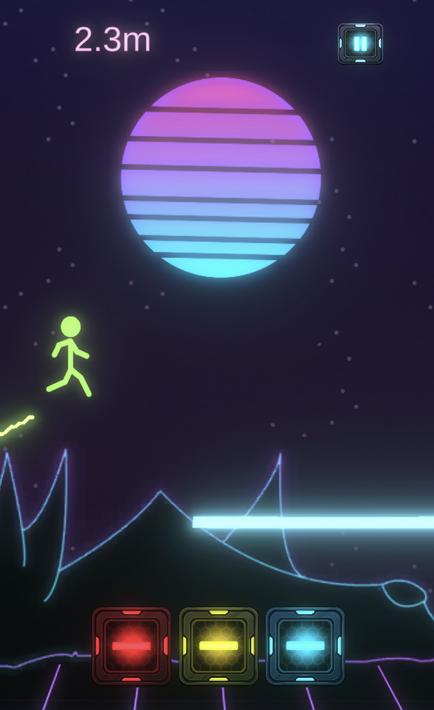 Neon Stickman Draw Runner