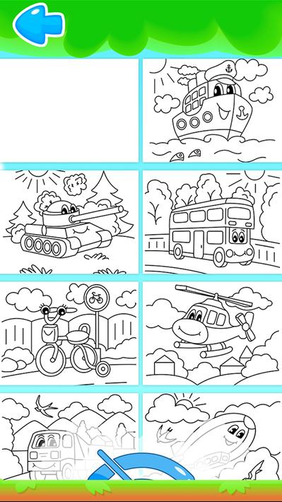 Transport coloring pages