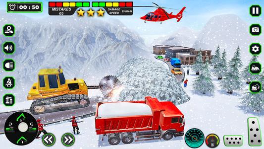 Snow Excavator Simulator Games