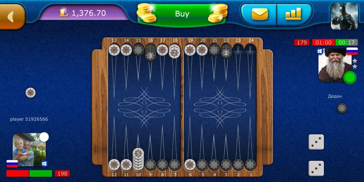 Backgammon LiveGames online