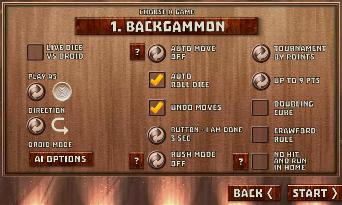 Backgammon - 18 Games