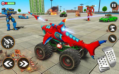 Monster Truck Robot Shark Game