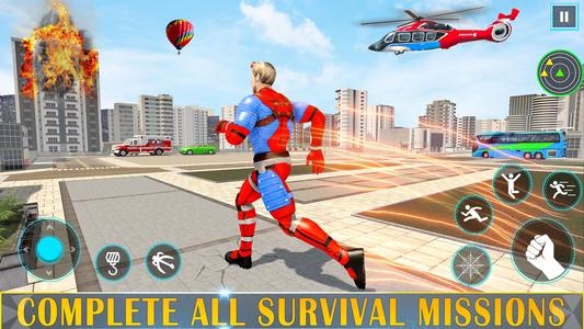 Spider Rope Man Hero Crimes 3D