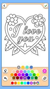 Valentines love coloring book