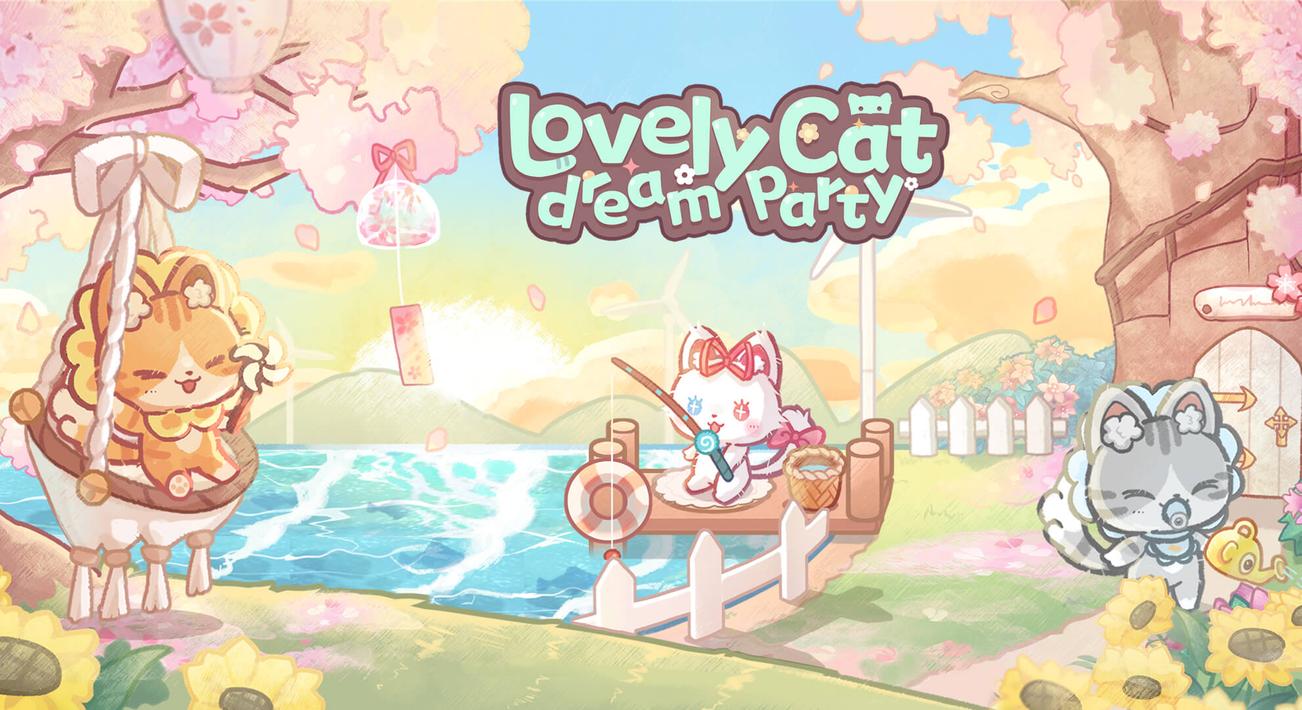 Lovely cat dream party