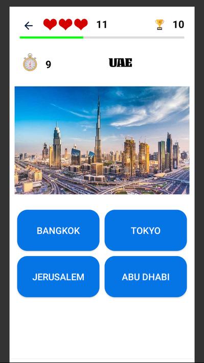 Capital City Quiz Game