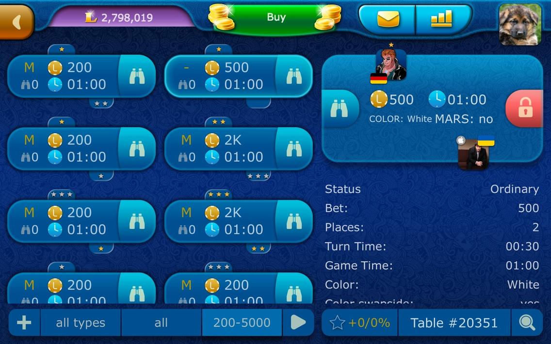 Backgammon LiveGames online