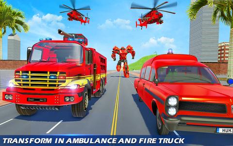 Ambulance Robot Car Game 3D