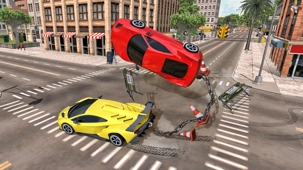 Chained Cars Impossible Stunts - Car Driving 2021