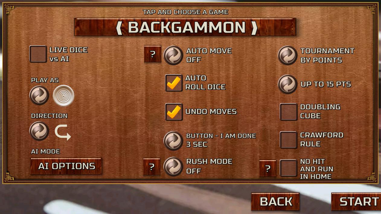 Backgammon - 18 Games