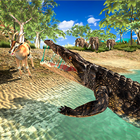 Angry crocodile beach attack