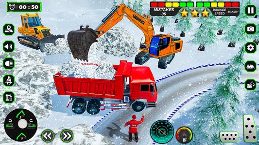 Snow Excavator Simulator Games