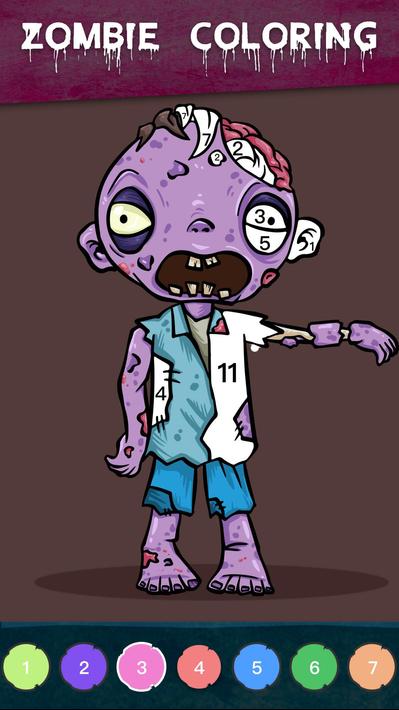 Zombie Coloring - Color by Num