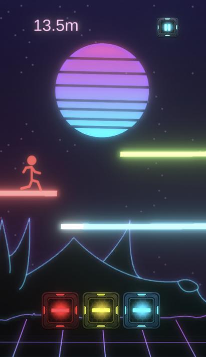 Neon Stickman Draw Runner