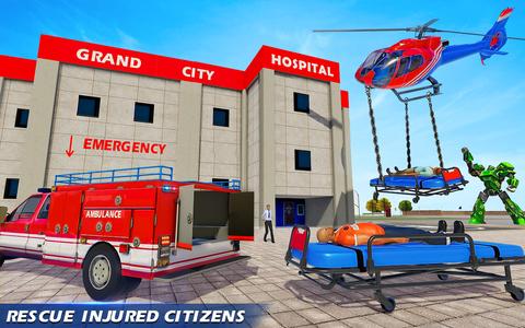 Ambulance Robot Car Game 3D