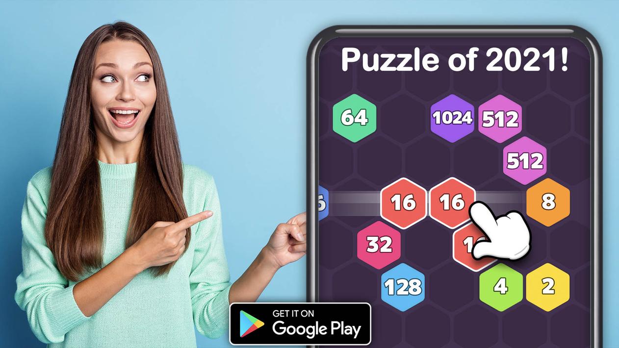 2048 Hexagon-Number Merge Game