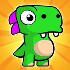 Dinosaur run to fruits