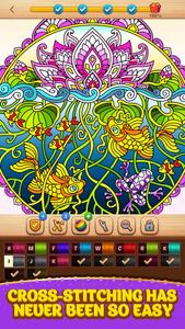 Cross Stitch Coloring Mandala