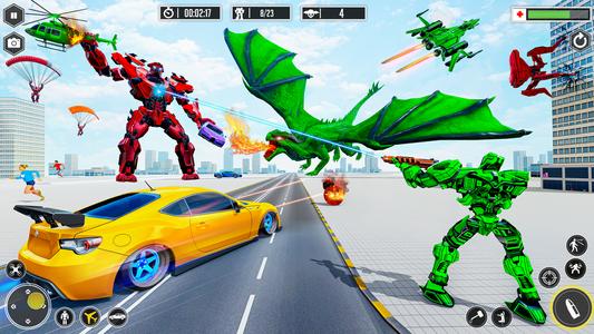 Flying Dragon Robot Car Game