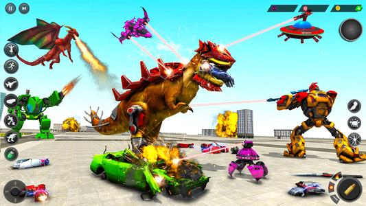 Dino Transform Robot Car Games