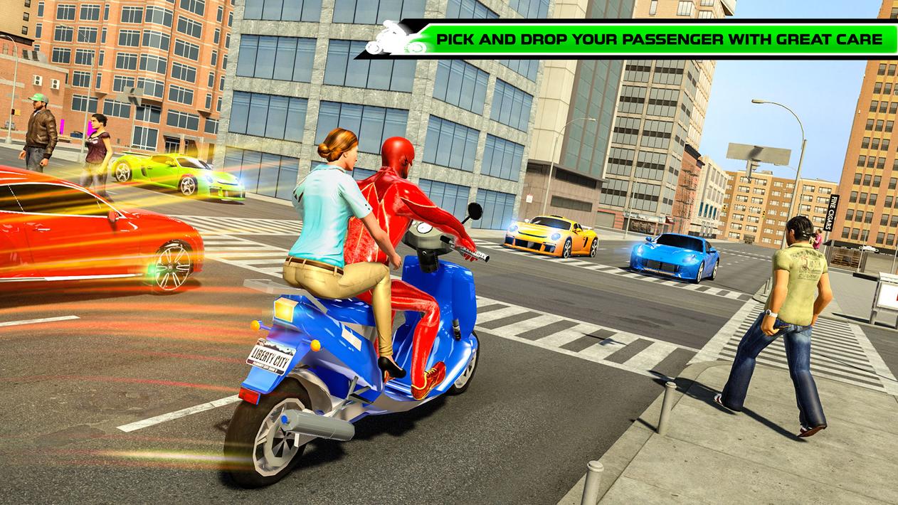 Superhero Bike Taxi: Bike Game