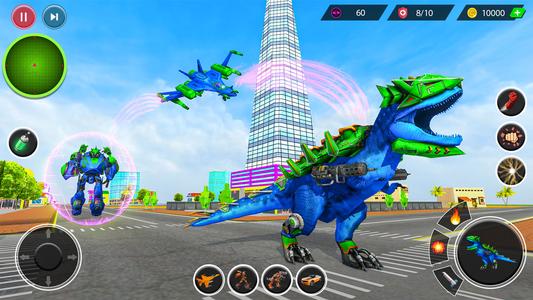 Dino Transform Robot Car Games