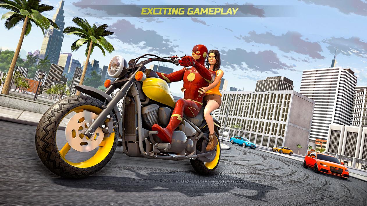 Superhero Bike Taxi: Bike Game