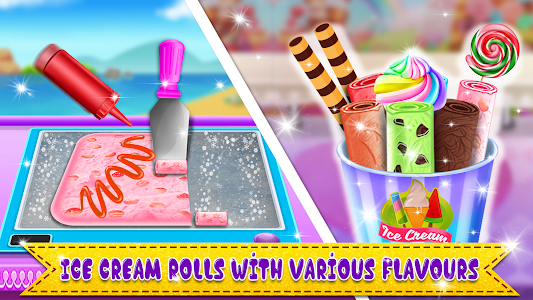 Ice Cream Roll: Cupcake Games