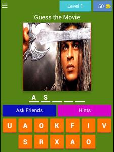 Bollywood SRK Movie Quiz