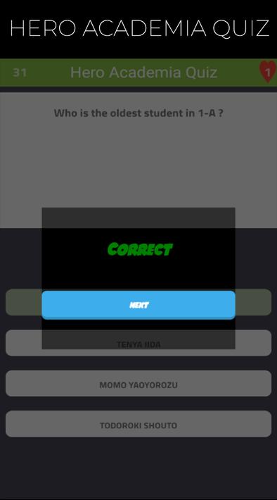 Quiz Game for Hero Academia