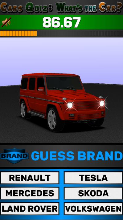 Cars Quiz 3D