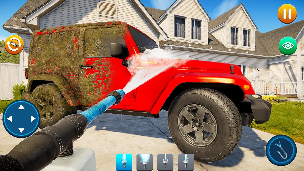 Power Wash Car Washing Games