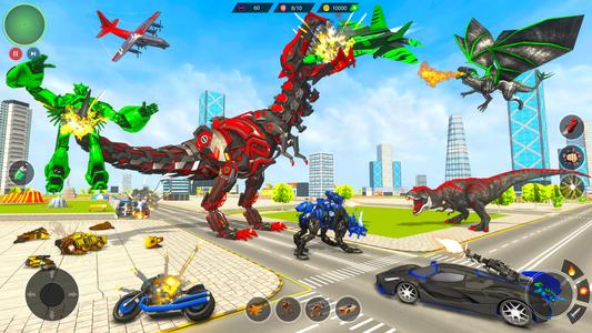 Dino Transform Robot Car Games