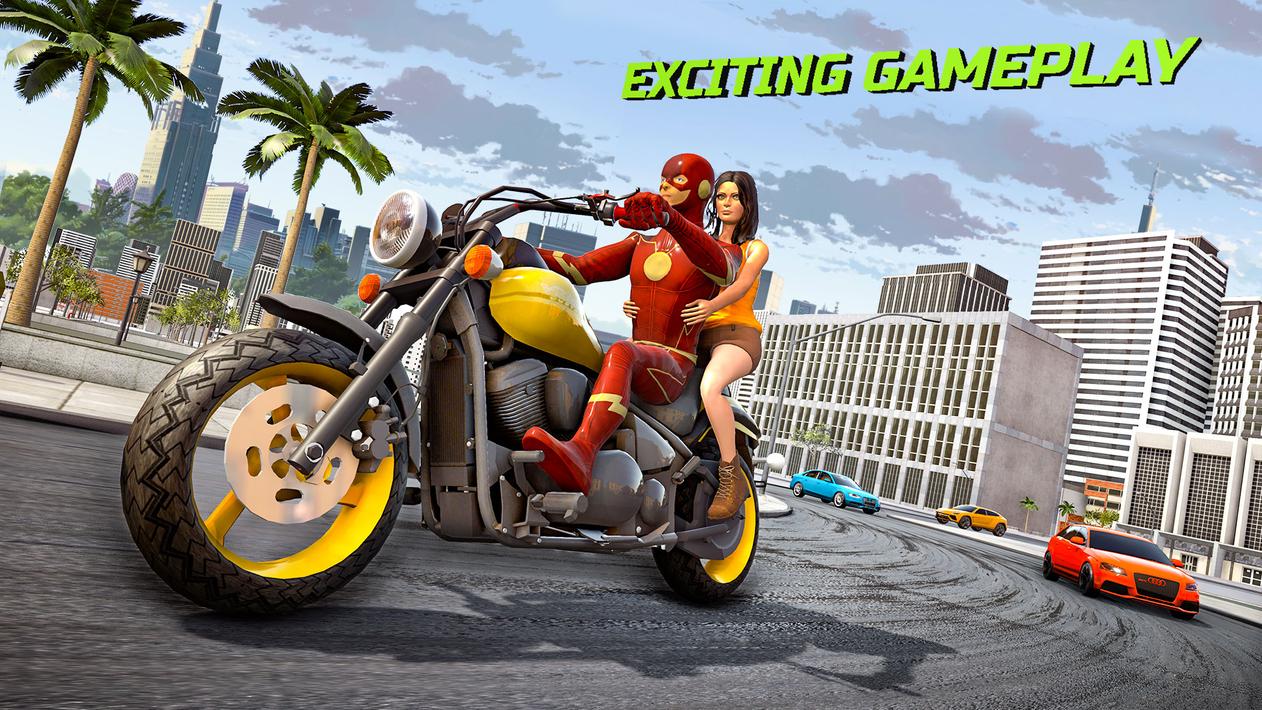 Superhero Bike Taxi: Bike Game