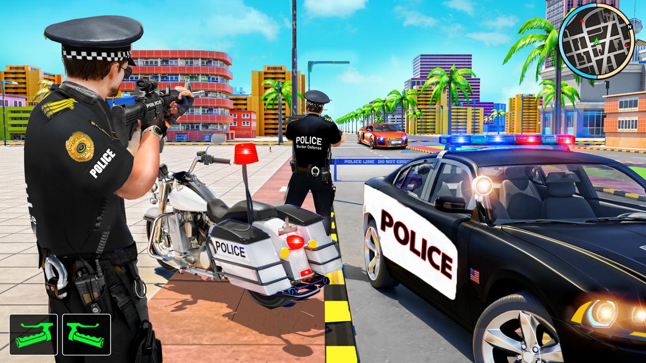 Police Moto Bike Chase Crime