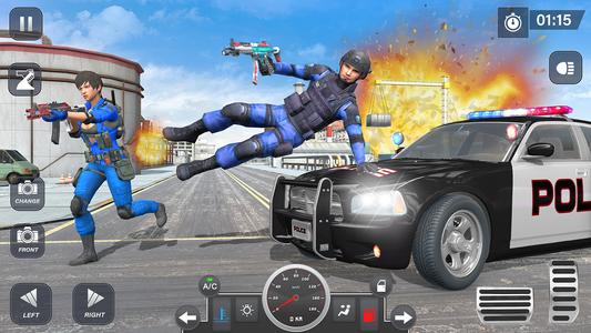 US Cop Duty Police Car Game